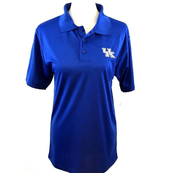 University of Kentucky Wildcats Short Sleeve Polo Size Small Blue White - Picture 1 of 6